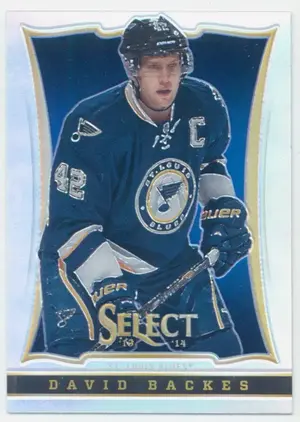 2013-14 PANINI SELECT - DAVID BACKES #28 SILVER PRIZM PARALLEL