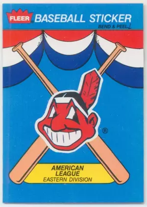 1989 Fleer - Cleveland Indians Team Sticker Inserts