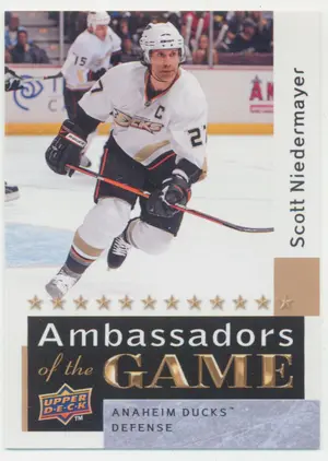 2009-10 UPPER DECK - SCOTT NIEDERMAYER #AG31 AMBASSADORS OF THE GAME