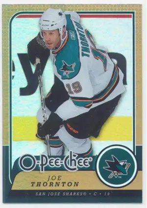 2008-09 O-PEE-CHEE - JOE THORNTON #242 RAINBOW FOIL