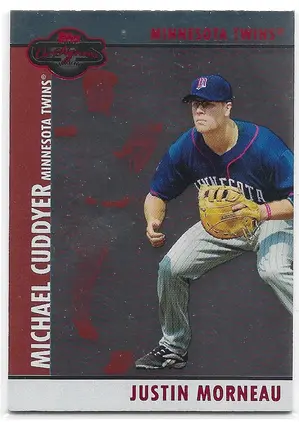 2008 Topps Co-Signers Silver Red #026 Justin Morneau (w/ Michael Cuddyer) (398/400)