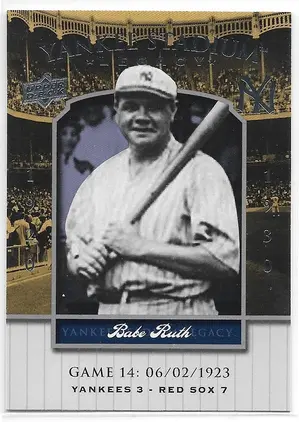 2008 Yankee Stadium Legacy Collection #14 Babe Ruth