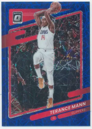 2021-22 Panini Donruss Optic - Terance Mann #72 Blue Velocity Prizm Parallel