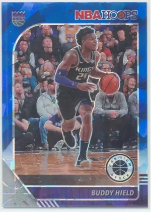 2019-20 Panini NBA Hoops Premium Stock - Buddy Hield #167 Blue Cracked Ice Parallel