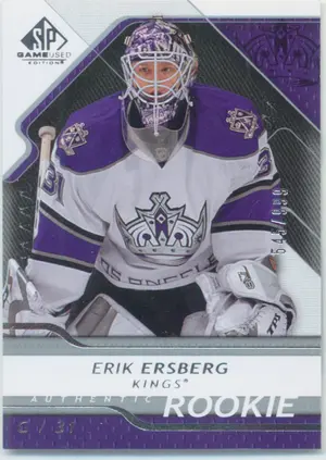 2008-09 SP GAME USED - ERIK ERSBERG #123 AUTHENTIC ROOKIE 545/999