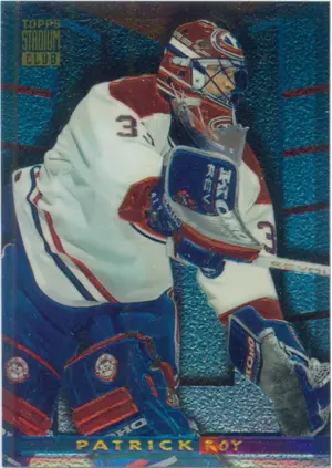 1994-95 STADIUM CLUB FINEST INSERTS - PATRICK ROY #9
