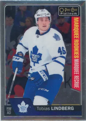2016-17 O-PEE-CHEE PLATINUM - TOBIAS LINDBERG #168 MARQUEE ROOKIE