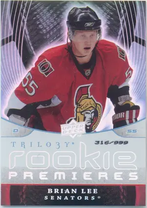 2008-09 TRILOGY - BRIAN LEE #119 ROOKIE PREMIERES 316/999