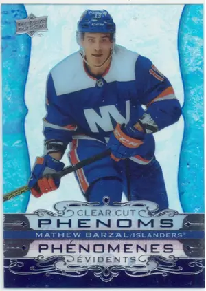 2020-21 TIM HORTONS - MATHEW BARZAL #CC-13 CLEAR CUT PHENOMS