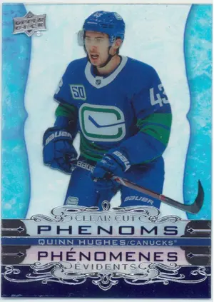2020-21 TIM HORTONS - QUINN HUGHES #CC-10 CLEAR CUT PHENOMS