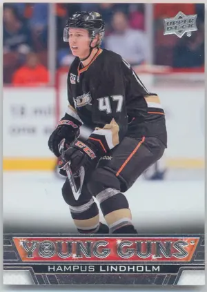 2013-14 UPPER DECK - HAMPUS LINDHOLM #499 YOUNG GUNS