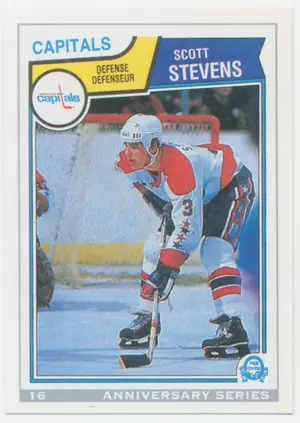 1992-93 O-PEE-CHEE - SCOTT STEVENS #16 ANNIVERSARY SERIES