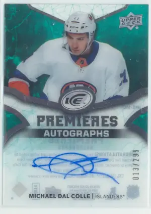 2018-19 ICE - MICHAEL DAL COLLE #IPA-MD ICE PREMIERES AUTOGRAPHS 13/299