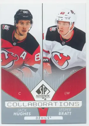 2022-23 SP AUTHENTIC - JACK HUGHES/JESPER BRATT #C-6 COLLABORATIONS