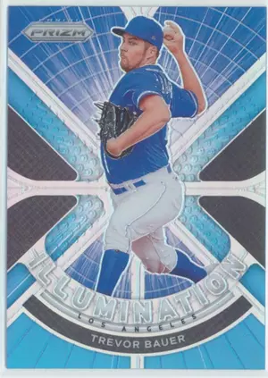 2021 Panini Prizm - Trevor Bauer #IL-12 Illumination Carolina Blue Prizm Parallel