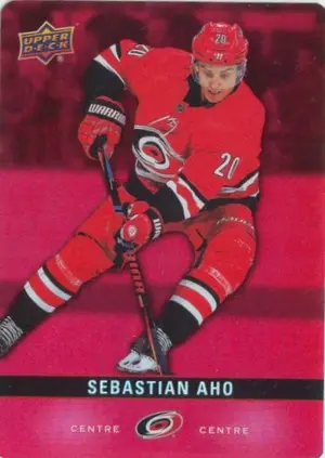 2019-20 TIM HORTONS - SEBASTIAN AHO #DC-10 RED DIE CUTS