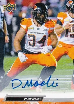 2023 Upper Deck CFL Autographs 65 David Mackie