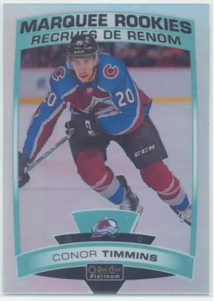 2019-20 O-PEE-CHEE PLATINUM - CONOR TIMMINS #169 MARQUEE ROOKIES RAINBOW