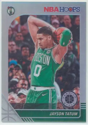 2019-20 Panini NBA Hoops Premium Stock - Jayson Tatum #6 Silver Prizm Parallel