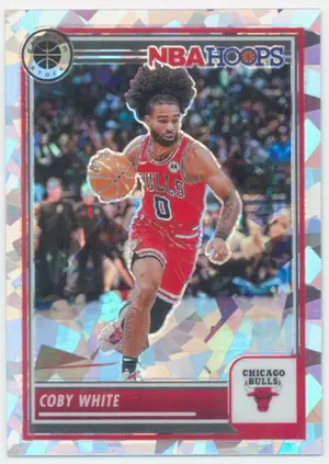 2023-24 Panini NBA Hoops Premium Stock - Coby White #278 Ice Prizm Parallel