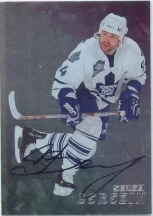 1998-99 BE A PLAYER - SERGEI BEREZIN #285 AUTOGRAPH
