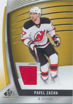 2017-18 SP GAME USED - PAVEL ZACHA #24 JERSEY