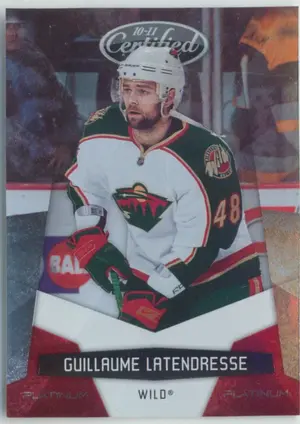 2010-11 CERTIFIED - GUILLAUME LATENDRESSE #74 PLATINUM RED 342/999