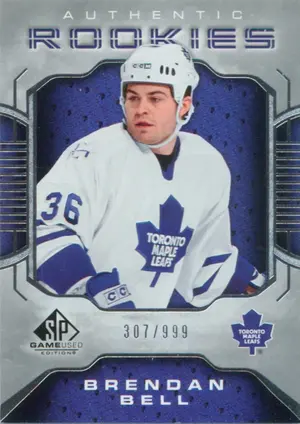 2006-07 SP GAME USED - BRENDAN BELL #155 AUTHENTIC ROOKIES 307/999