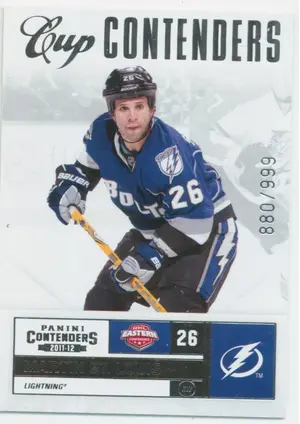 2011-12 PANINI CONTENDERS - MARTIN ST. LOUIS #136 CUP CONTENDERS 880/999