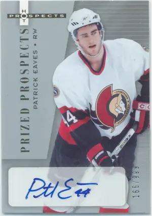 2005-06 HOT PROSPECTS - PATRICK EAVES #207 PRIZED PROSPECTS 166/999