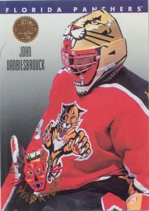 1993-94 LEAF - JOHN VANBIESBROUCK #8 PAINTED WARRIORS