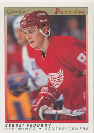 1990-91 O-PEE-CHEE PREMIER - SERGEI FEDOROV #30 ROOKIE