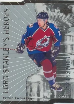 1998-99 UPPER DECK - PETER FORSBERG #LS12 LORD STANLEY'S HEROES QUANTUM 1744/2000