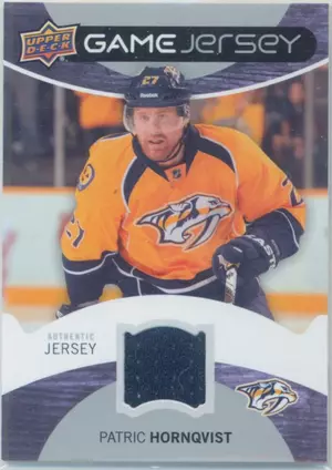 2012-13 UPPER DECK - PATRIC HORNQVIST #GJ-PH GAME JERSEY