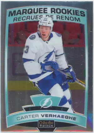 2019-20 O-PEE-CHEE PLATINUM - CARTER VERHAEGHE #155 MARQUEE ROOKIES