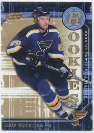 2005-06 POWER PLAY - JEFF WOYWITKA #137 ROOKIE