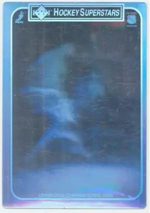 1990-91 UPPER DECK - STEVE YZERMAN #STYZ1 SUPERSTAR HOLOGRAMS (STICK ON ICE, OFF TO THE SIDE)