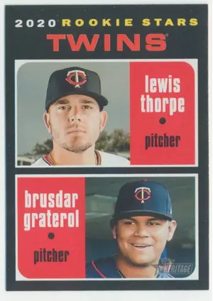 2020 Topps Heritage - Lewis Thorpe/Brusdar Graterol #74 Rookie Stars