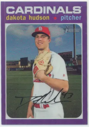 2020 Topps Heritage - Dakota Hudson #THC-229 Hot Box Chrome Purple Refractor Parallel