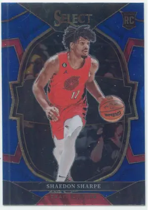 2022-23 Panini Select - Shaedon Sharpe #71 Concourse RC Blue Parallel