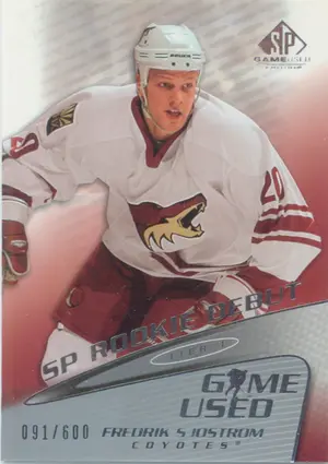 2003-04 SP GAME USED - FREDRIK SJOSTROM #126 SP ROOKIE DEBUT 91/600