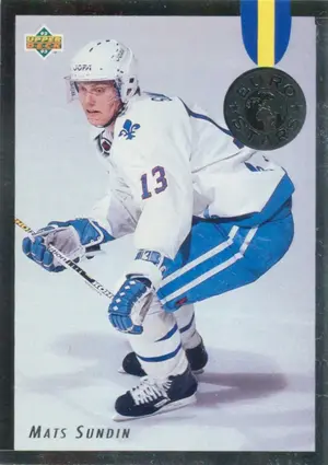1992-93 UPPER DECK - MATS SUNDIN #E18 EURO STARS