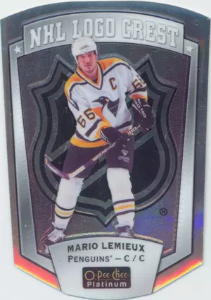 2016-17 O-PEE-CHEE PLATINUM - MARIO LEMIEUX #NHLLD-3 NHL LOGO CREST