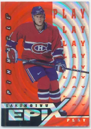 1997-98 PINNACLE - SAKU KOIVU #E10 EPIX PLAY ORANGE
