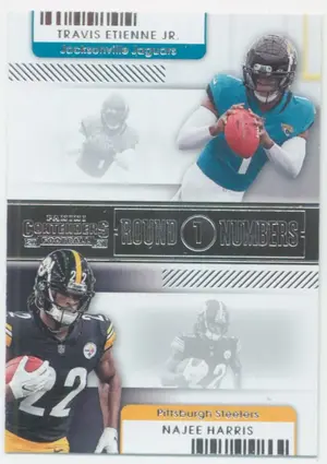 2021 Contenders Football - Najee Harris/Travis Etienne Jr. #RN-TET Round Numbers
