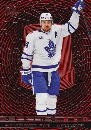 2023-24 Upper Deck Seeing Red SR-99 Auston Matthews