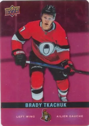 2019-20 TIM HORTONS - BRADY TKACHUK #DC-1 RED DIE CUTS