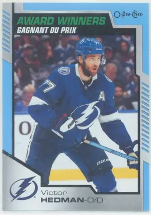 2020-21 O-PEE-CHEE - VICTOR HEDMAN #609 AWARD WINNERS BLUE