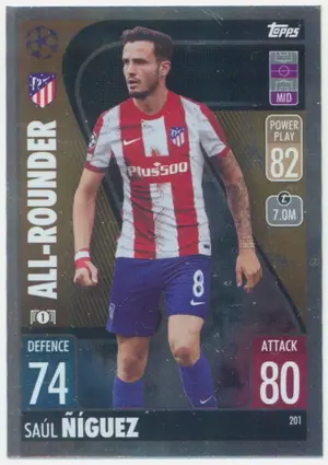 2021-22 Topps Match Attax UCL - Saul Niguez #201 All-Rounder