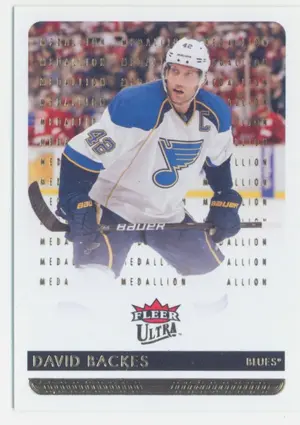 2014-15 FLEER ULTRA - DAVID BACKES #168 GOLD MEDALLION
